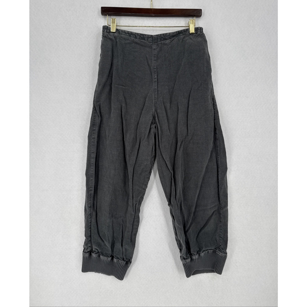 Elemente Clemente Womens Charcoal Gray Linen Jogger Pants Sz 2